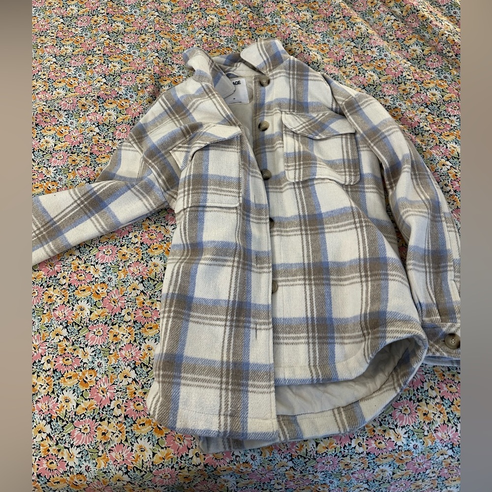 GARAGE PLAID BUTTON UP JACKET SIZE MEDIUM